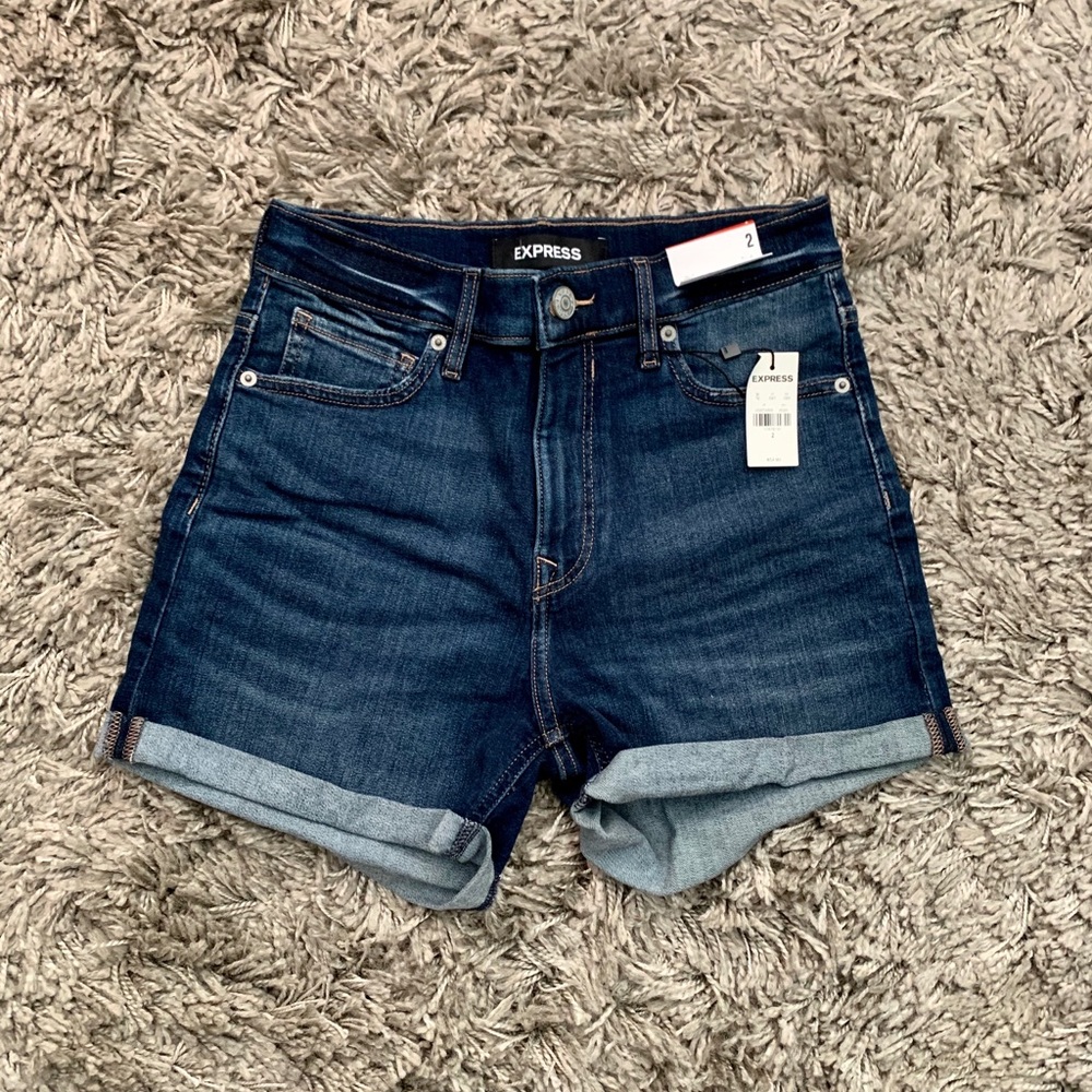 Size 2 Stretch+ Express Midi High Rise Stretch Jean Shorts